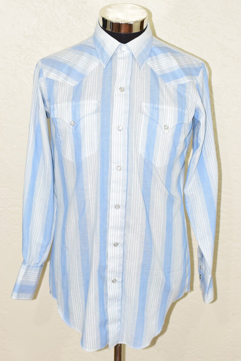 H Bar C California Ranchwear Western Shirt Cowboy wear Button Up 15 12 33 Med