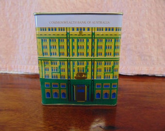 RETRO MONEY BOX money bank Commonwealth BANK TIN VGC COMPLETE RETRO MONEY BOX money bank Commonwealth BANK TIN VGC COMPLETE