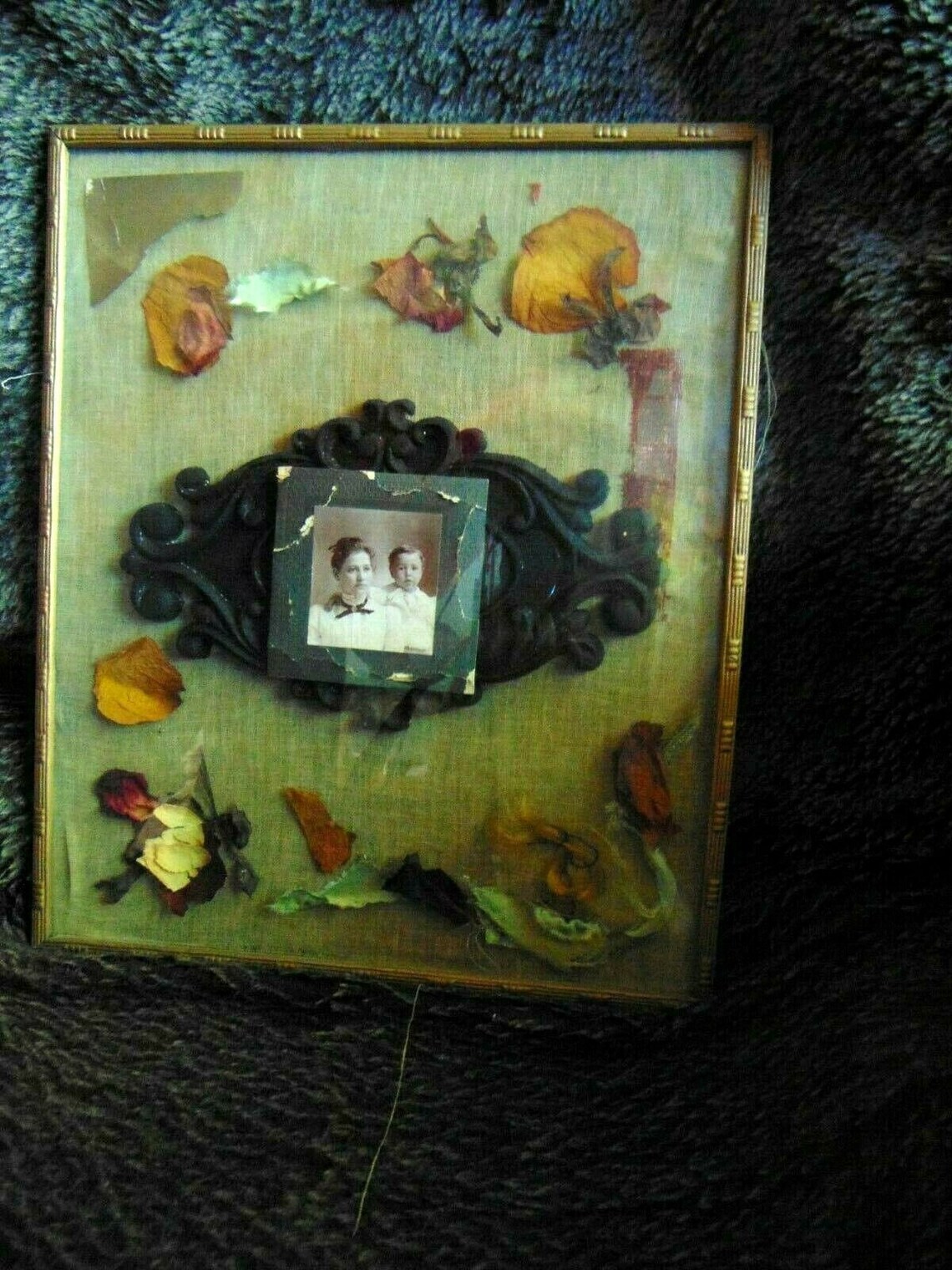 Beautiful Funeral Memento Keepsake Domed Glass Framed Memorial Etsy