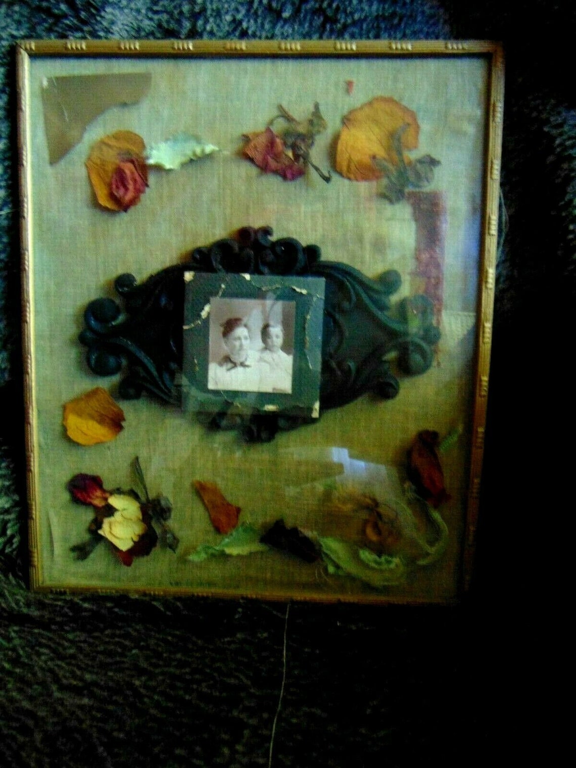 Beautiful Funeral Memento Keepsake Domed Glass Framed Memorial Etsy