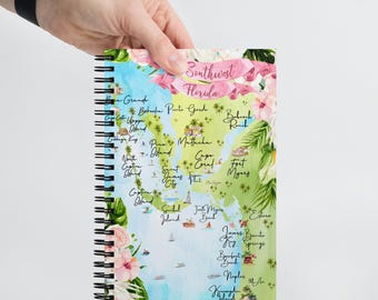 Barrier Islands Spiral notebook