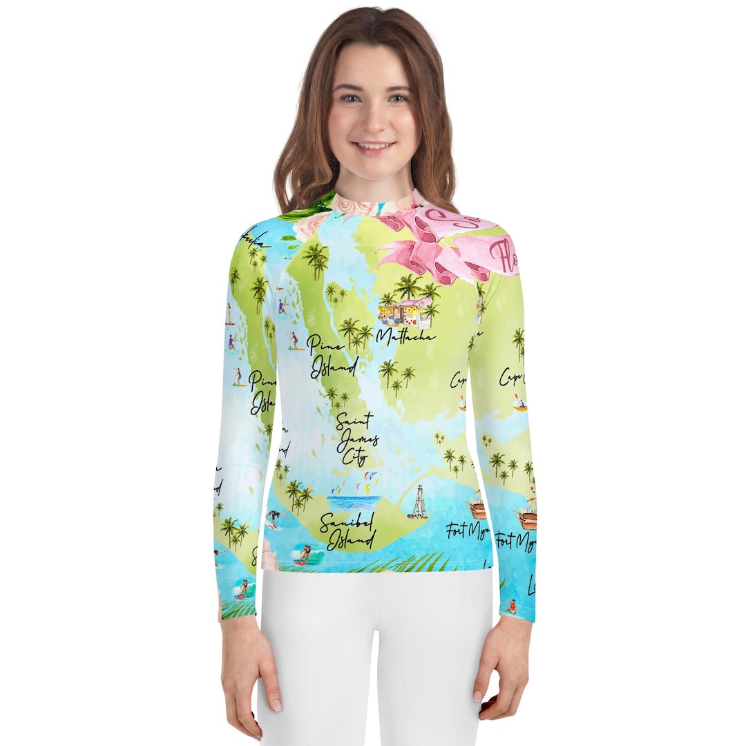 Barrier Islands Youth Rash Guard - Etsy