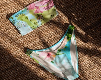 Barrier Islands Recycled bandeau bikini