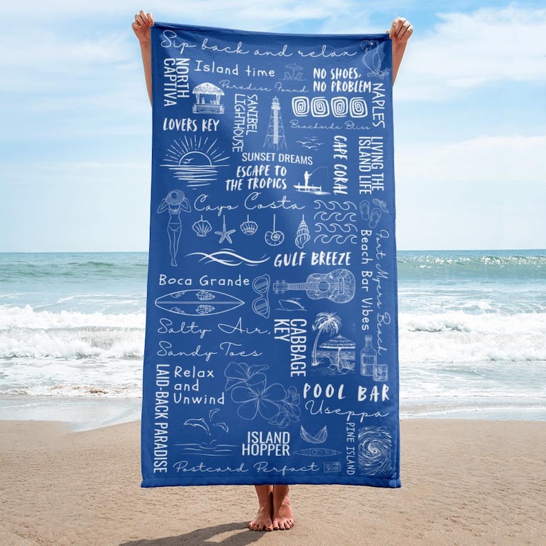 Island Time SWFL beach towel
