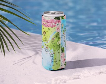 Barrier Islands Print Can cooler