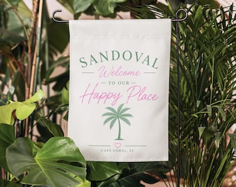 Sandoval Happy Place Garden flag