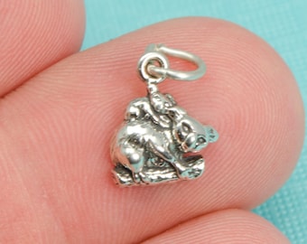 925 Sterling Silver Small Tiny Koala Bracelet Charm, Animal, DIY, Pendant, (C206)