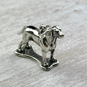 3D Sterling Silver Labrador Dog Charm, Lab, Animal, .925 Silver, DIY, Bracelet Charms, (C744)