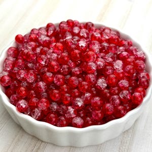 100 Pcs - 8mm Red & White Round Crackle Glass Beads, Christmas, Valentines Day, Bracelet, Jewelry Making, Bracelet Beads, Crafting (B038)