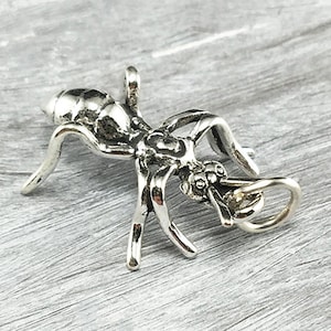 3D 925 Sterling Silver Ant Bracelet Charm, DIY, Pendant (C664)