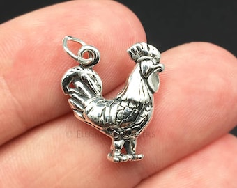 Charme Bracelet Vintage Argent Sterling - Forme Country House, 3,5g, France