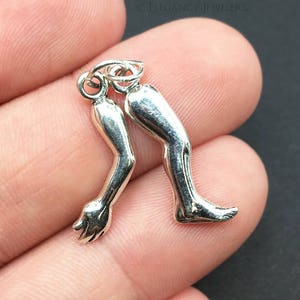 925 Sterling Silver Arm & Leg Milagro Bracelet Charm, DIY, Pendant, (C494)