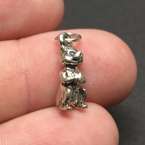 Sterling Silver Chipmunk Charm, .925 Silver, Animal, DIY, Bracelet Charms, Pendant (C689)