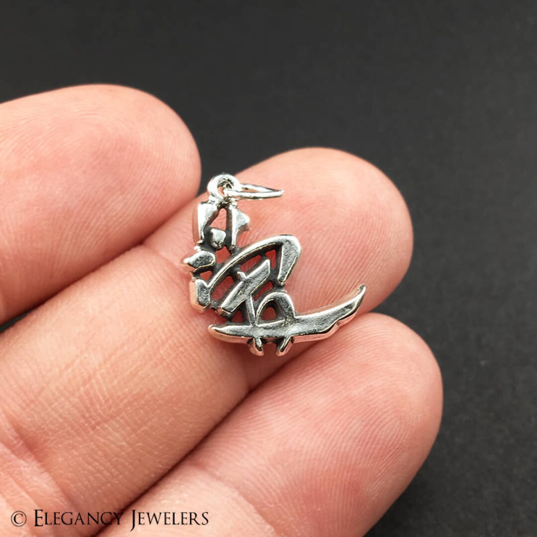 Queenberry .925 Sterling Silver Chinese Love Bead Charm - Fits 3mm European Charm Bracelets & Necklaces