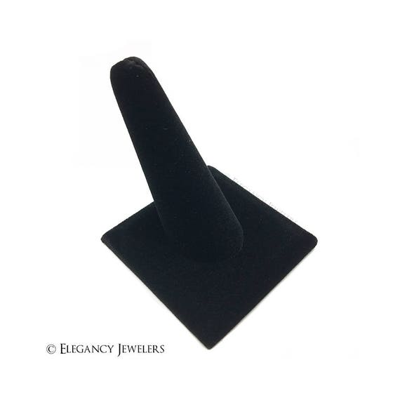 Ring Display 5 Finger Stand Black Velvet