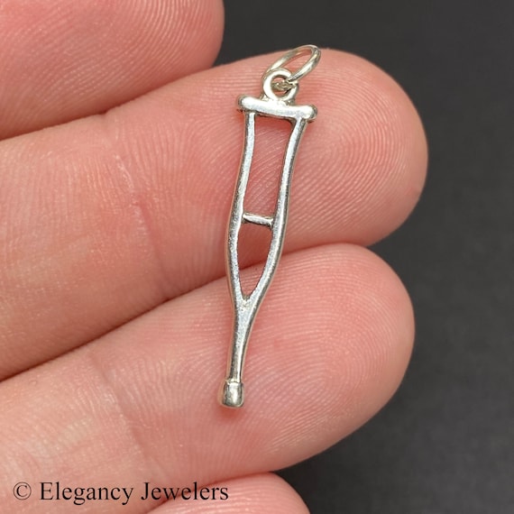 Ciondolo TheCharmWorks Per Donna In Argento Sterling 925 Con Stampe - Altezza 2,5 Cm, Con Anello E Sacchetto Regalo - 2