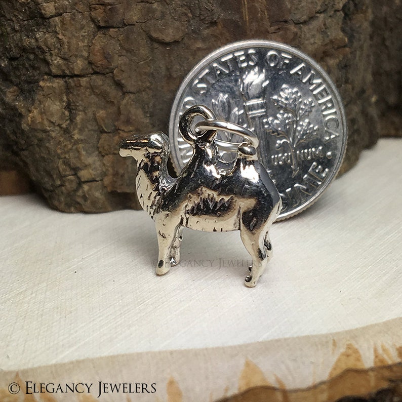3D Sterling Silver Camel Bracelet Charm Bactrian Animal | Etsy