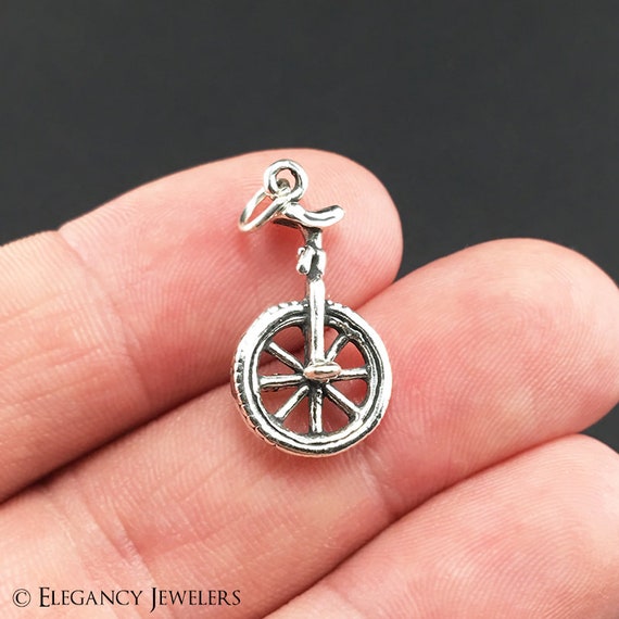 3D Sterling Silber Einrad Charm, Fahrrad, Sportlich, .925 Silber, DIY,  Armband Charms, Anhnger (C593) - Etsy.de