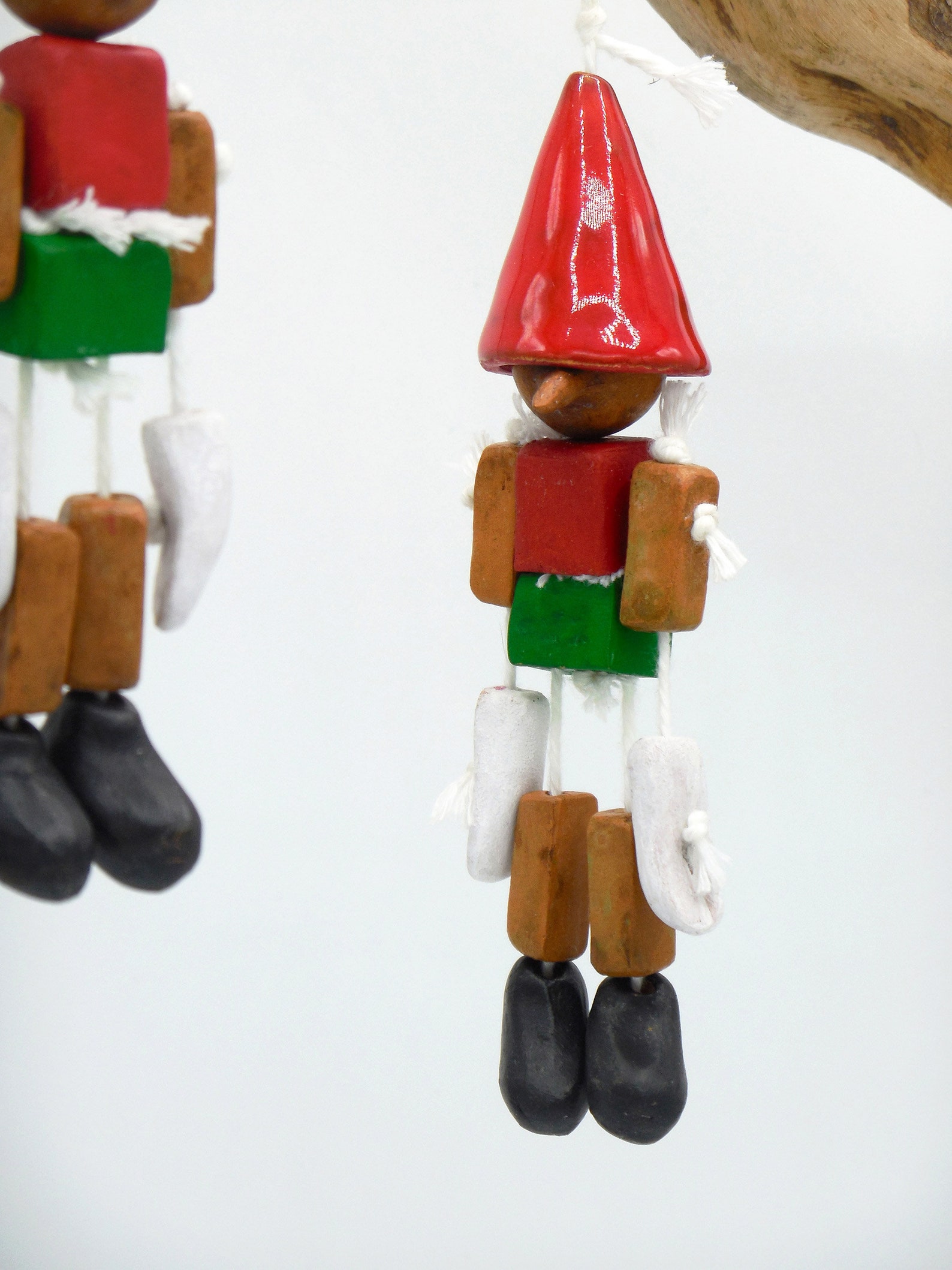 Figura colgante decorativa de cerámica pinocho escultura de | Etsy