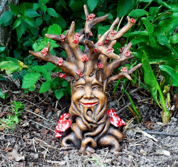 Large Tree Sculpture With Face And, Ceramic Garden Art Sculptures