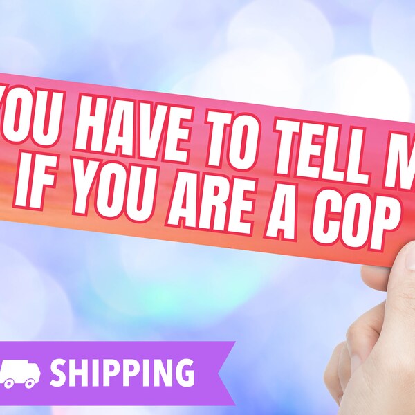 Funny Cop Bumper Stickers Etsy