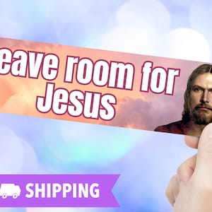 Lassen Sie Platz für Jesus-Autoaufkleber, lustiger Autoaufkleber, religiöses Geschenk, lustiger christlicher Aufkleber, humorvoller Jesus-Zitat-Aufkleber, geben Sie mir Raum