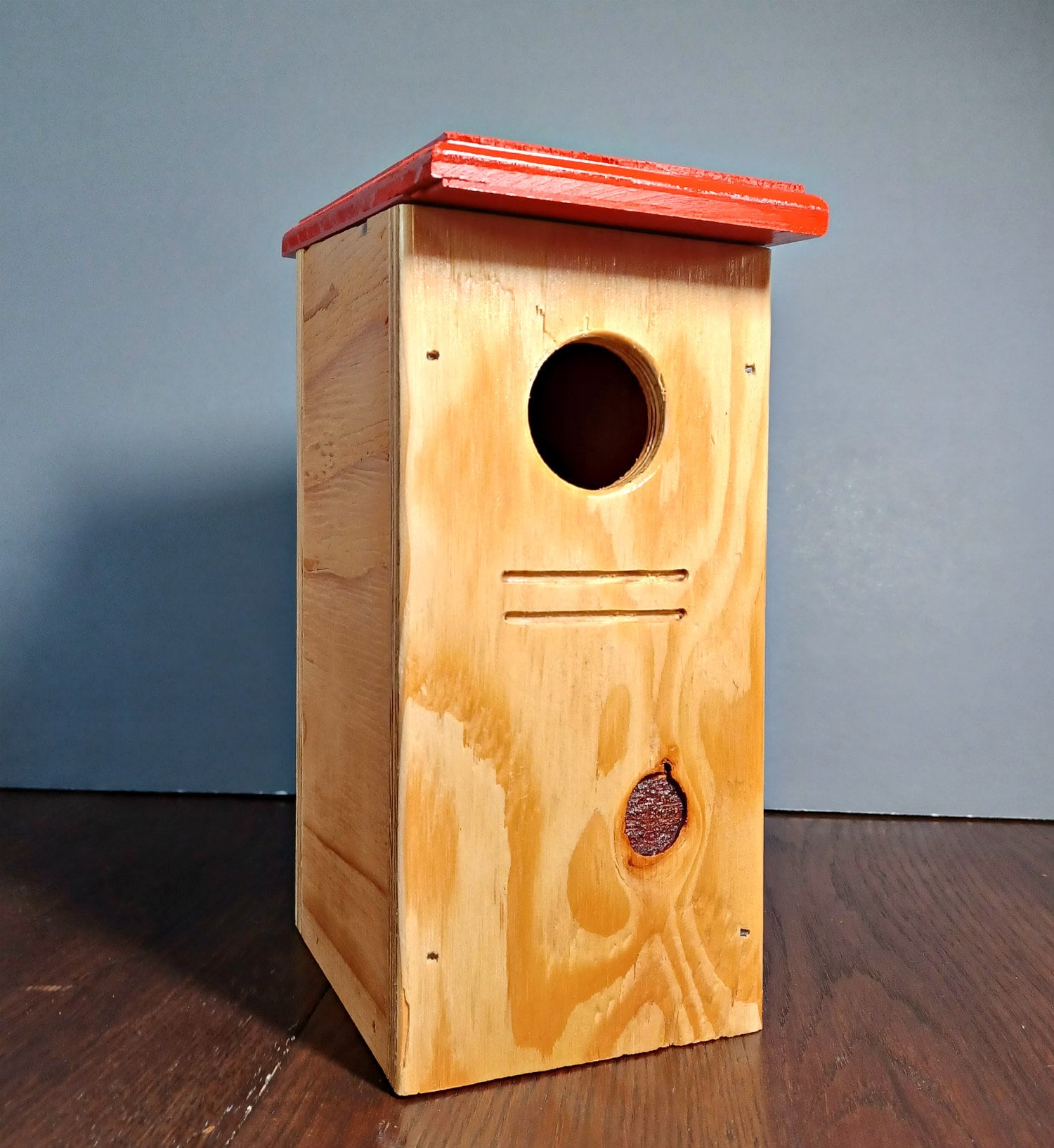 BUY One, GET One FREE Colorful Plywood Birdhouse With Hinge, Choose Red