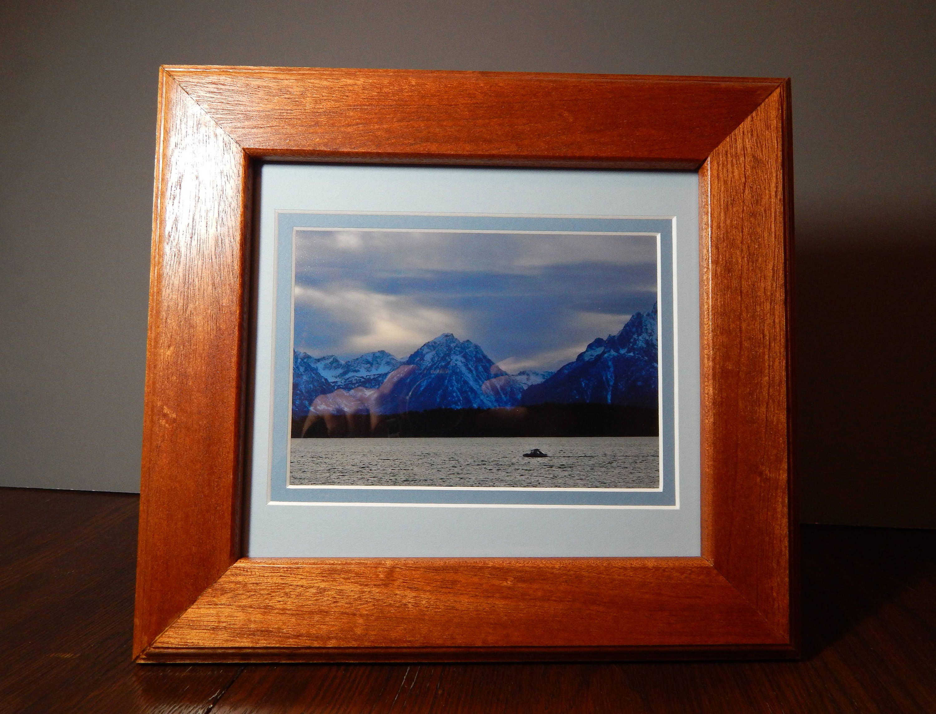 Mahogany Picture Frame 8x10 Modern Craftsman Handmade Custom Etsy