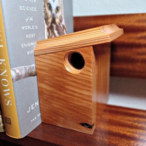 UNIQUE! Birdhouse Bookend, Small Handmade Custom Beautiful Redwood Bookend