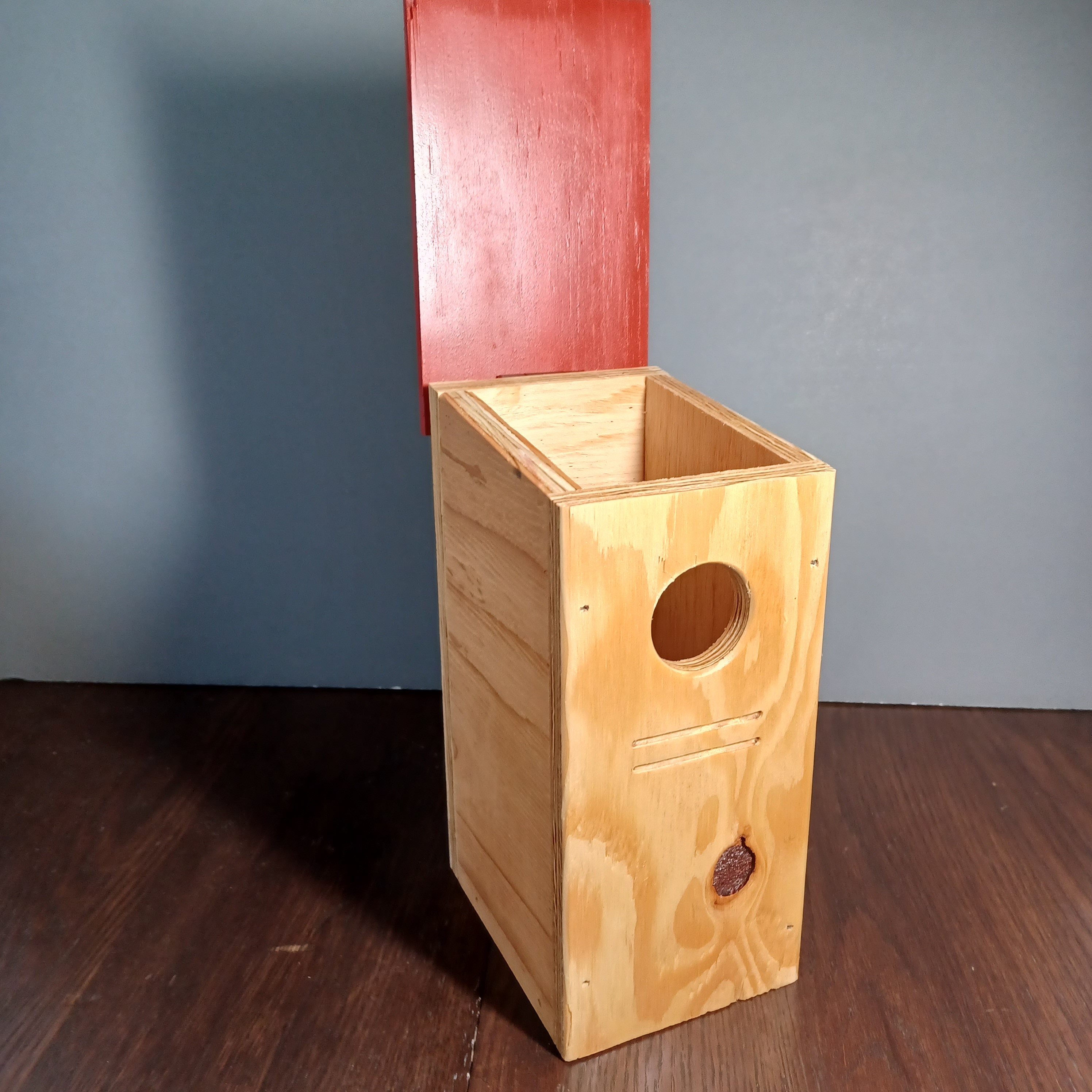BUY One, GET One FREE Colorful Plywood Birdhouse With Hinge, Choose Red