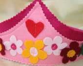 Wool Felt crown, natural Waldorf crown, handmade birthday crowns
