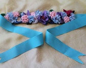 Wool Felt flower crown, May Fair flower crown, handmade birthday crowns