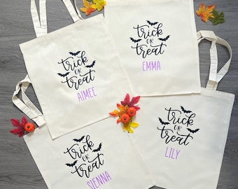 Halloween Trick or Treat Tote Candy Bag