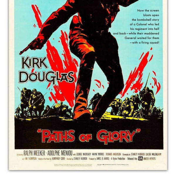 Paths Of Glory 1957 ANTI-WAR Film Reproduction Poster/Print Vintage Movie Decor