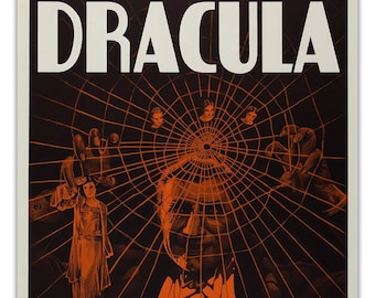 Póster de Drácula de Bela Lugosi, 1931, estilo B, decoración de pared de terror vampírico.