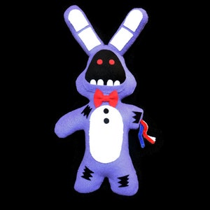 Peluche lapin violet flétri, 11 pouces Fnaf faille de sécurité Bonnie poupée,  collection Nightmare Freddy peluche jouets (lapin violet flétri) (xq)