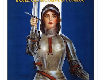 第一次世界大戦のアメリカ軍国債ポスター「ジャンヌ・ダルクはフランス