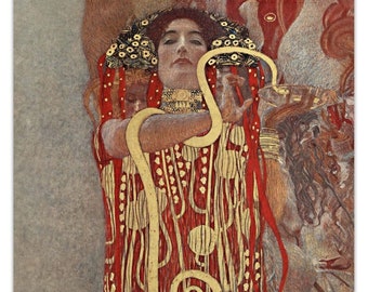Gustav Klimt HYGIEIA (1907) Vintage Painting Poster -Unframed- Premium Art Print