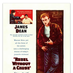 REBEL WITHOUT A CAUSE 1955 Vintage (James Dean) Film Poster -Unframed- Premium Print