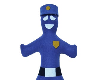 Purple Guy (Handmade Plush Toy) 13&quot; inches, Removeable Hat