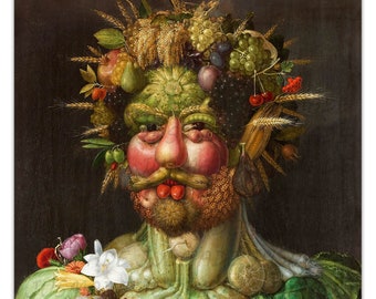 EMPEROR RUDOLF II as Vertumnus by Giuseppe Arcimboldo (Borderless) 1590 Vintage Painting Art Print