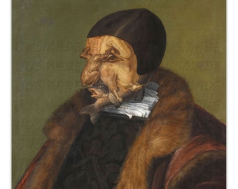 Giuseppe Arcimboldo THE LAWYER 1566 (Borderless) Vintage Painting, Premium Print