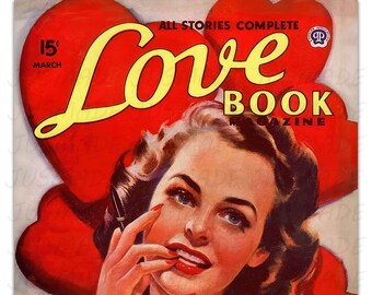 LOVE BOOK Magazine March Cover POSTER, Vintage 1948 -Unframed- Art Reprint