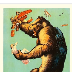 KING KONG 1933 Vintage Movie/Film (Swedish) Poster Print Digitally ENHANCED