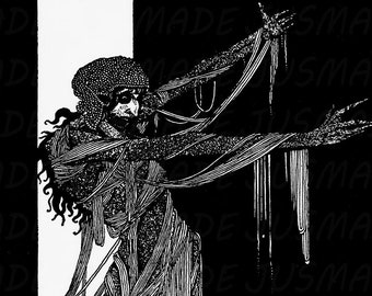 The Fall of the House of Usher | POSTER 1919 (Edgar Allan Poe) HARRY CLAKE Artwork -Unframed- Print