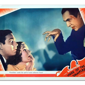 MARK Of THE VAMPIRE Lobby Card 1935 Affiche de film d'horreur Impression Décoration murale 17x22"