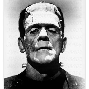 Frankenstein Monster Poster - BORIS KARLOFF Movie Icon - Unframed Premium Print