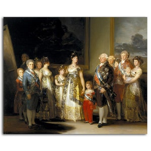 The Family of Charles IV 1800-1801 GOYA FRANCISCO (Borderless) Painting Reprint