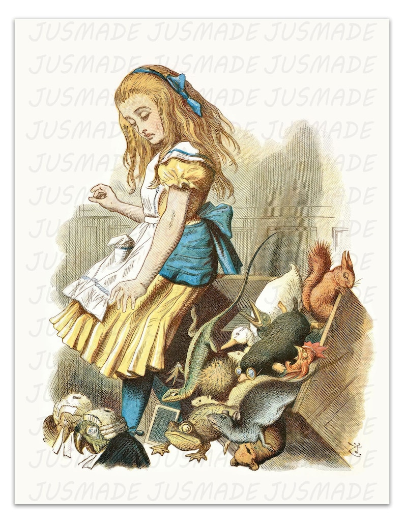 Tumbled Out Alice Tips Jury Box and the 12 Little Poor Jurors Tumbled Out ...