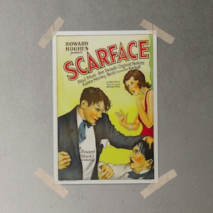 SCARFACE 1932 Vintage American Gangster Film POSTER -unframed- Premium ...